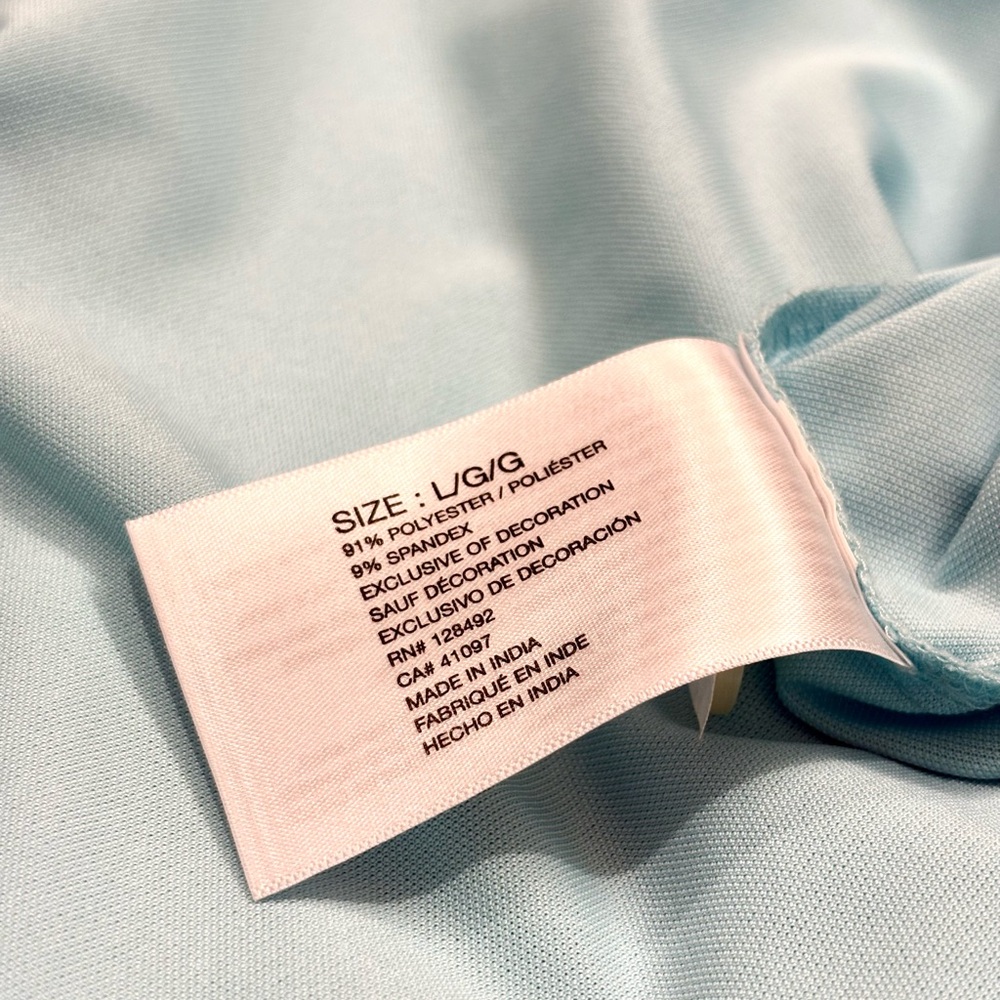 Greg Norman Polo Aqua Country Club Golf Shirt Performance Large - Picture 7 of 11